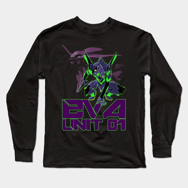 UNIT 01 Long Sleeve T-Shirt by mykillsart01